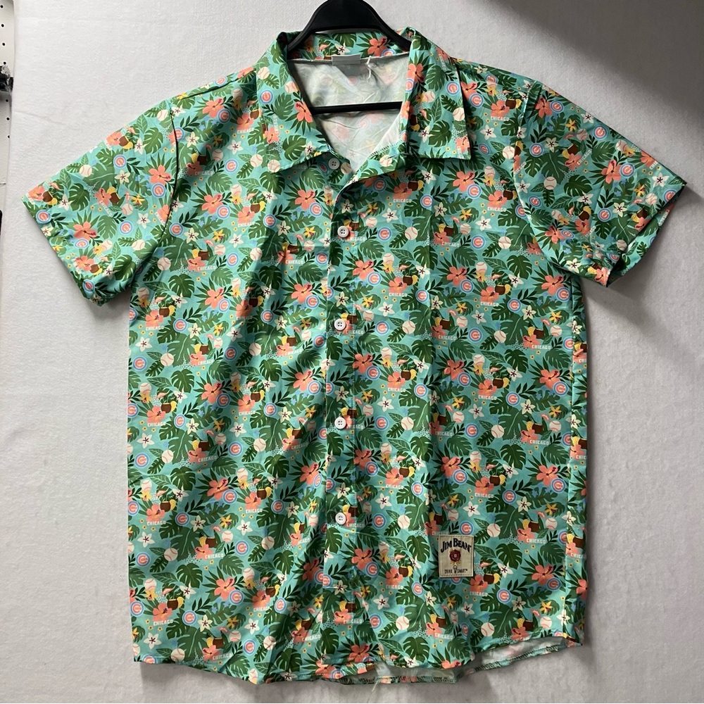Chicago Cubs & Jim Beam Hawaiian Shirt Giveaway BDA Sports Adult Size XL